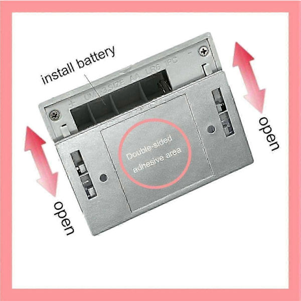 [RM]Home Keyhole Infrared PIR Wireless Automatic Motion Sensor LED Light for Kitchen Hallway Stair Silver