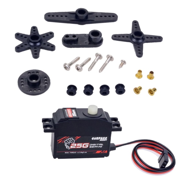 25g Plastväxel Servo För 1/12 RC Bil Flygplan RC Båt Robot S0025P