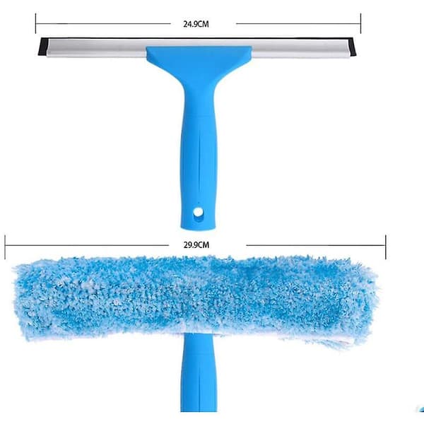 Professionell fönsterskrapa med mikrofiberborste, bredd 25 cm