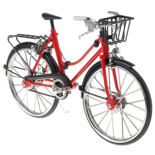 1:10 Simulering Legering Støbt Model Cykel Cykel Legetøj Kunst Håndværk Rød