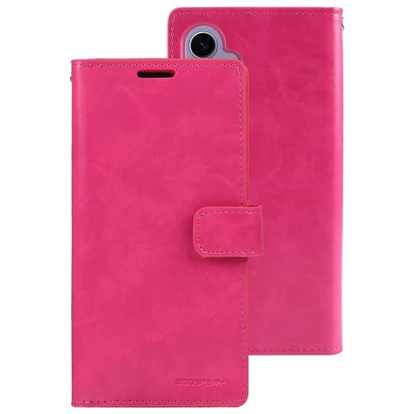 GOOSPERY MANSOOR DIARY Läderfodral med 9 kortfack Rose Red For Samsung Galaxy S24+ 5G