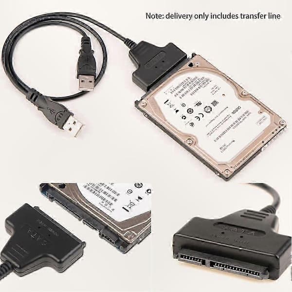 USB 2.0 til SATA Harddisk Adapterkabel til Dual Port Højhastigheds Dataoverførsel