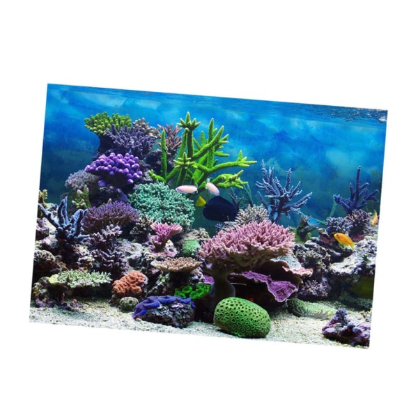 akvarium bakgrund, korall klistermärke akvarium väggdekor självhäftande affisch l