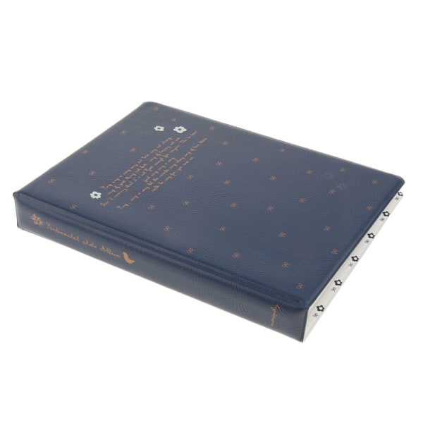80 Fickor 6\"x4\" Baby Fotoalbum Förvaringsfodral Fotofilmsbok Mörkblå