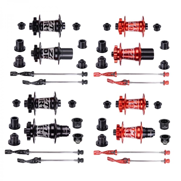 32H MTB Cykel Skivbromsnav Fram Bak Snabbkopplingar Navspak Adapter HG Svart