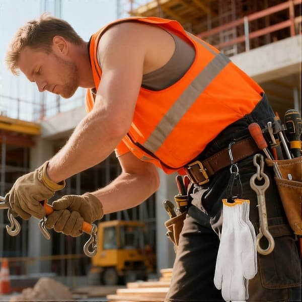 [RM]Sæt med 5 farvede handskeklemmer til arbejdshandsker, håndklæder, hatte (sort, blå)