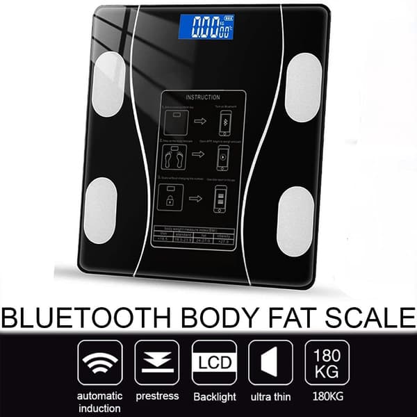 Digital Smart Scale Bathroom Scale Body BMI Phone Bluetooth Connection Personal Memory Minimalist Design 5g/40kg[RM]