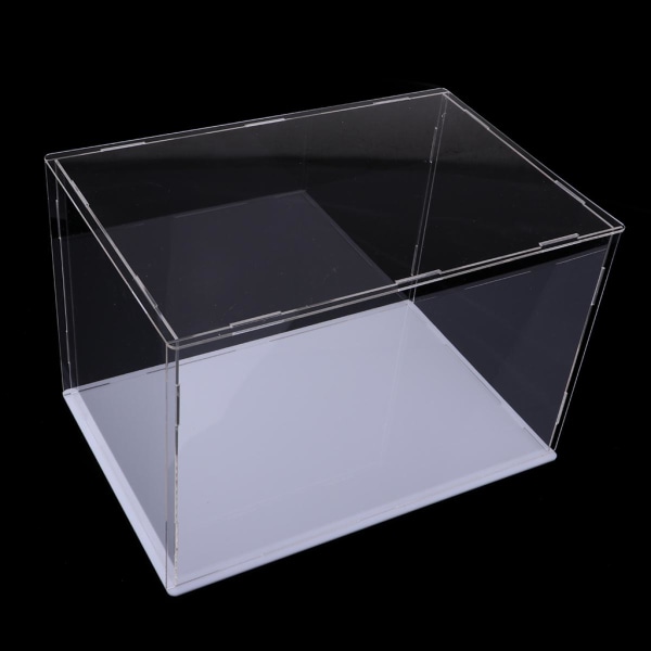 Klar Akryl Dammtät Display Case DIY Showcase Box för Actionfigurer, 40x25x25cm