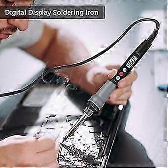90W Digital Display Elektrisk Loddekolbe, Konstant Temperaturjustering, LCD Lodning EU-stik