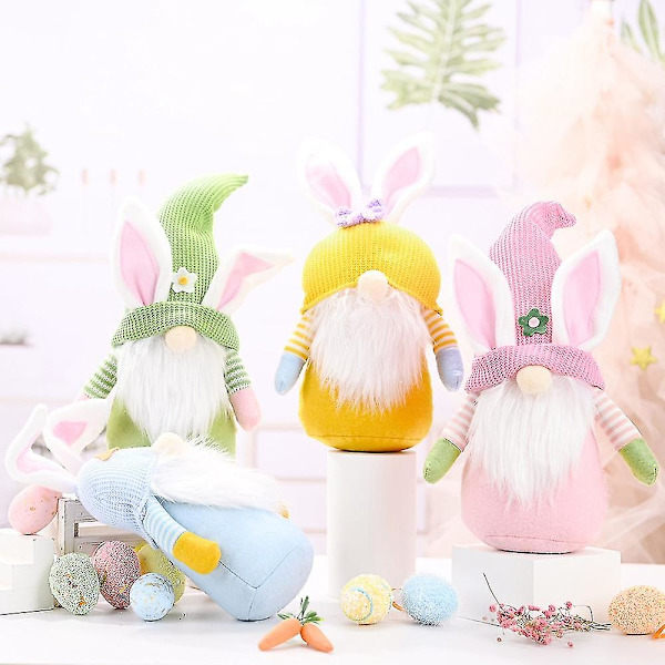 Påsk Tomtar Kanin Dekoration Dvärg Ansiktslös Docka Plysch Kanin Återanvändbara Figurer Tomte Plysch Docka