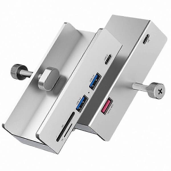 USB 3.0 -keskitin telakointiasema, hopeinen kiinnitettävä sovitin