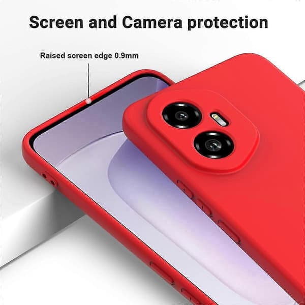 [RM] Ensfarvet flydende silikone-cover med stødabsorbering Red For Honor 300