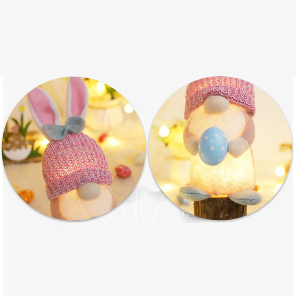 Påskdag Ljusslinga Docka Hänge Hem Högtid Dvärgprydnad Docka Högtidsprydnad Påskdocka Ornament Högtidsfönsterdekoration Tomte B