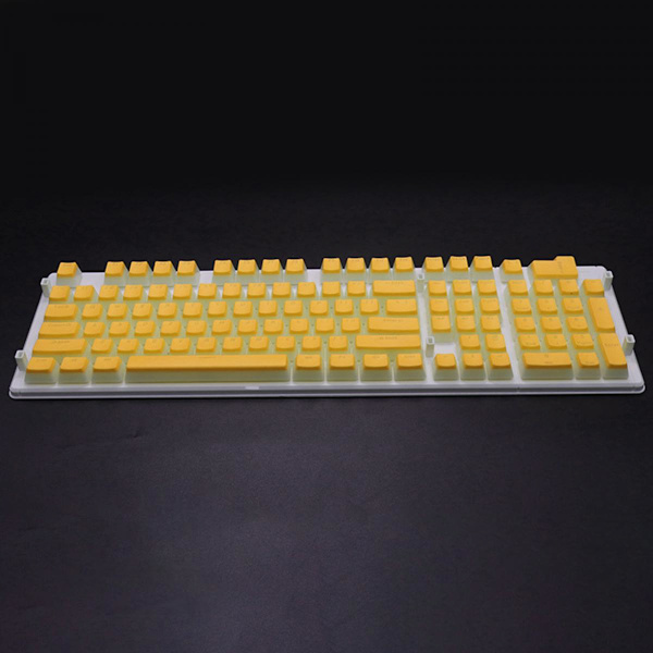 108 Tangenter Double Shot Pudding Keycaps DIY För Cherry MX Mekaniskt Tangentbord Gul