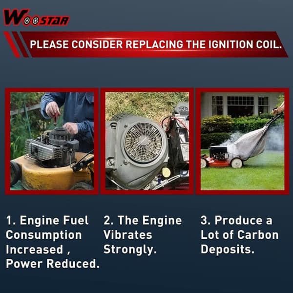[RM] Ignition Coil for 168F-170F 2KW/3KW Gasoline Generator, Compatible with Lawn Mower Engine, Replacement with Spark Plug