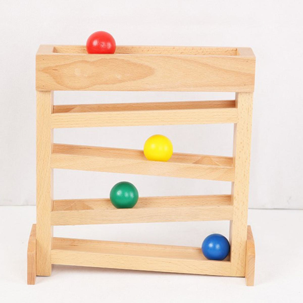 Race Ramp Ball Track, Leksaker för småbarn, Montessori Pedagogiska Stumpbilar Leksaker för 1 2 3 År Gammal Pojke och Flicka Perfekt Present