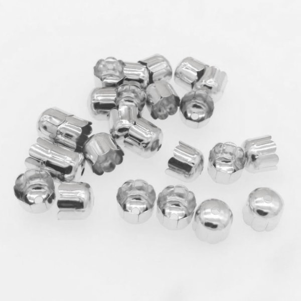 45 st Smycken Järn End Caps 10mm Sladd End Fynden Silver