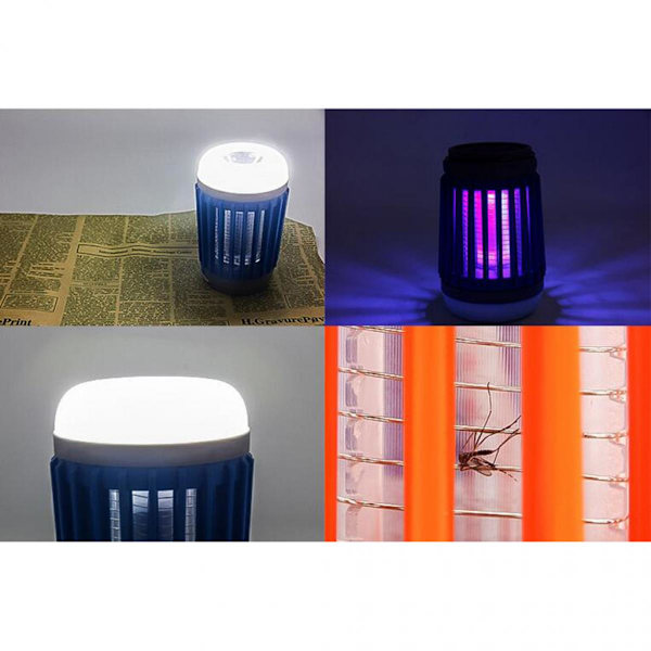 Inomhus Utomhus USB Soldriven Myggdödare UV-lampa Insektsfälla