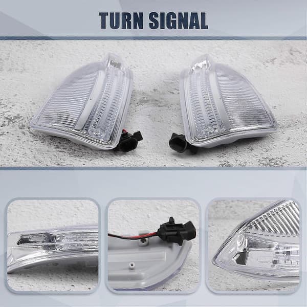 Par LED-sidespejlsblinklys til Mercedes VITO W639 W204 S204 A20 Sort Hus
