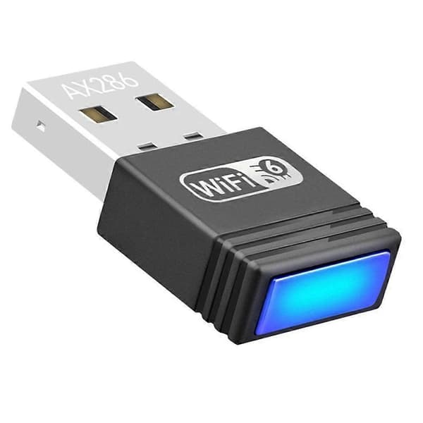 WiFi 6 USB-adapter 286 Mbps 2.4G trådlöst nätverkskort AIC8800FC för Win 11 10 Linux PC bärbar dator Black