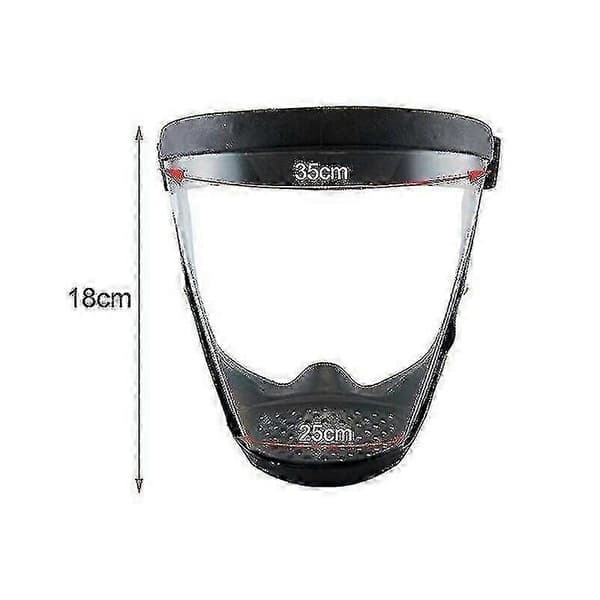 Anti-imma Full Face Shield Super Protective Head Cover Transparent Safety Mask Blue