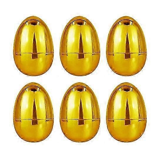 [RM]Golden Egg Plastic Easter Eggs - Surprise Fillable Eggs for Easter Egg Hunt, Basket Stuffers, and Kids' Toys Gold B