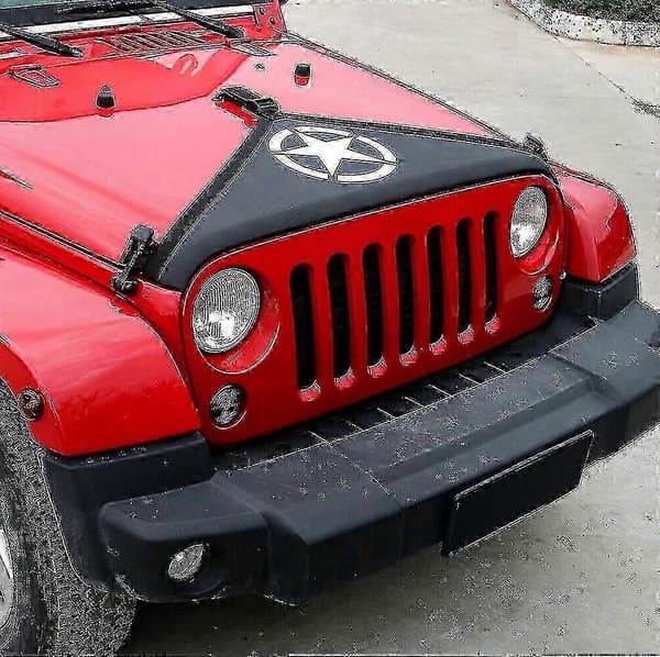 Specialtilpasset Motorhjelmsbeskytter til Jeep Wrangler JK 2007-2017 med Stilfuldt Design Tilbehør