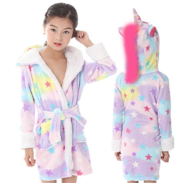 Mjuk Unicorn Badrock Morgonrock med Huva för Barn - Unicorn Presenter