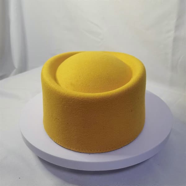 Klassisk rund top derbyhat blød uld bowler til kvinder formelle lejligheder picnics havefester og pendlerbehov blå Blue