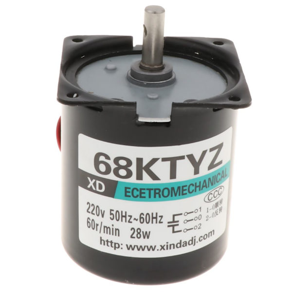 AC 220v 28w cw/ccw mikro permanentmagnet synkronmotor låg hastighet 60rpm