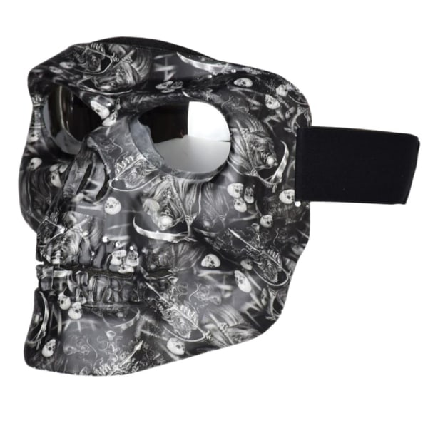 Motocrossglasögon Mask Motorcykel Crossglasögon Svart+Krom Glasögon