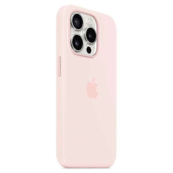 Silikonmagnetfodral med Magsafe-kompatibilitet för iPhone 15 Pro Max - Hållbart och skyddande Pink