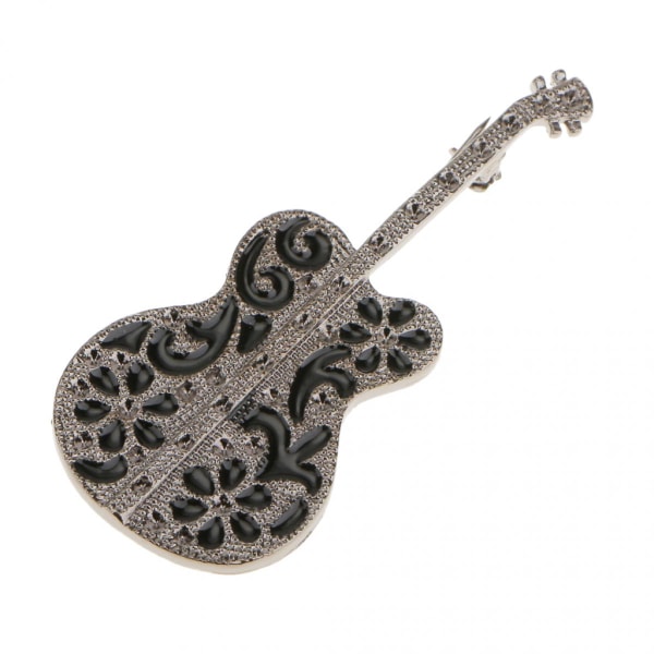 Herr Dam Legering Gitarr Brosch - Pistol Svart
