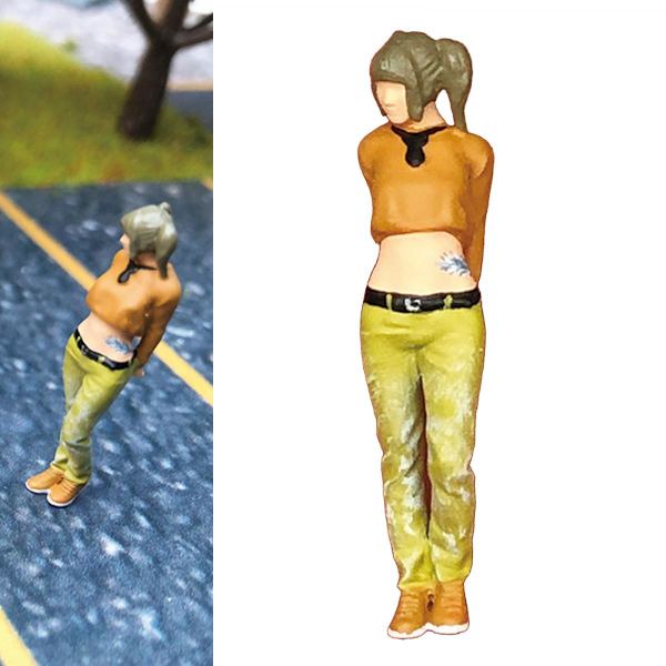 Miniatyrfigurer 1/64 Diorama Karaktär Figurin Modell Stil 1