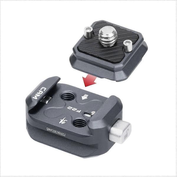 Opgraderet version F22A4404 Quick Release System Plade 1/4 tomme til DSLR-kameramonteringstilbehør