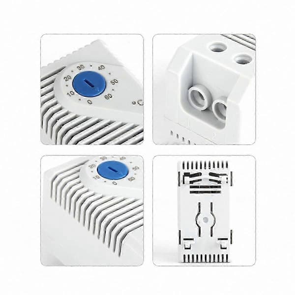 Mini Termostat til Skabe, Kompakt Mekanisk Temperaturregulator White KTO011