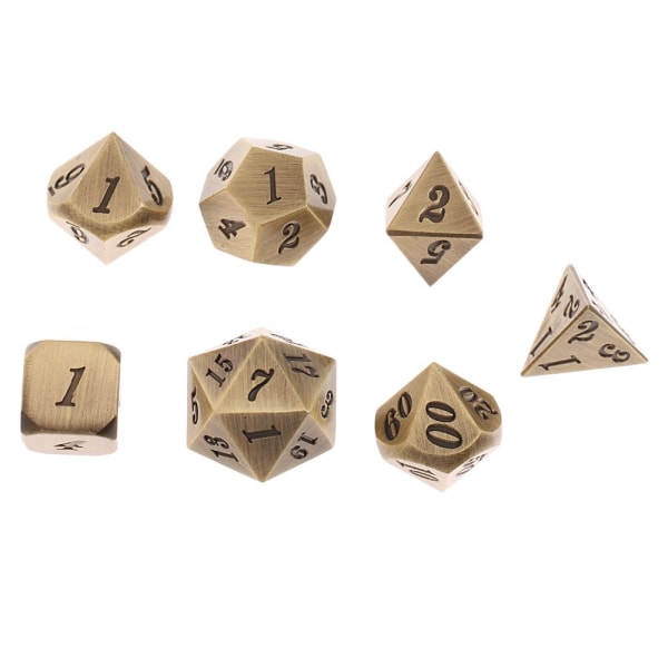 7 st metalltärningsset d6 d8 d10 d12 d20 för brädspel rpg mtg #7