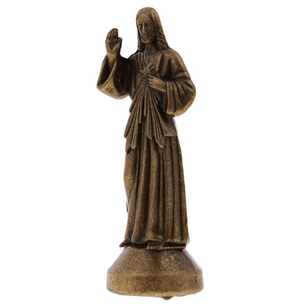 Mini Helige Jesus Religiös Staty Magnetisk dekoration Staty X1 Brons 5cm