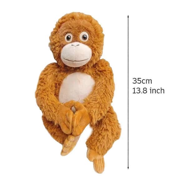 [RM]Orangutang Plyslegetøj Sæt 35cm Brun Grå Babymonkey Kæle Design gorilla