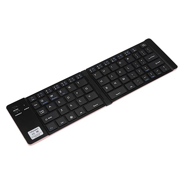 [RM] Foldable Mini Portable Wireless Bluetooth Keyboard Universal For Phone Tablet PC (Rose Gold)