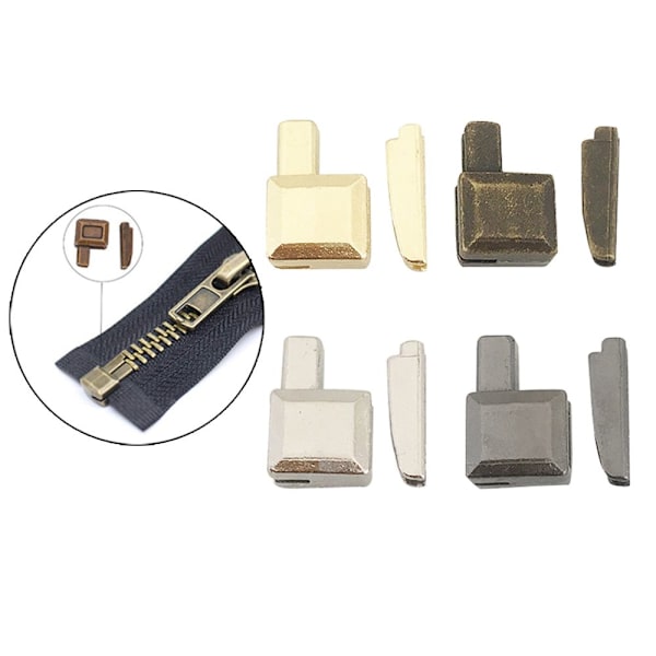 Metall Dragkedja Spärr Slider Fäste Insättningsstift 80 Set