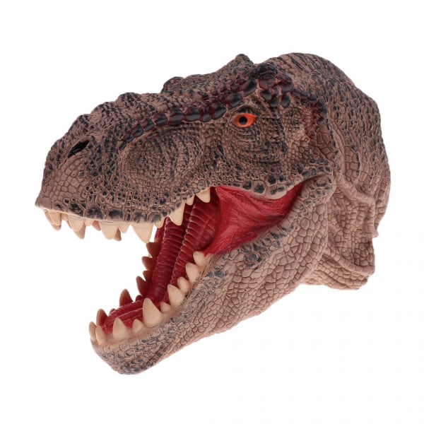simulerings dinosaurie djurhuvud modell docka barnleksak t-rex