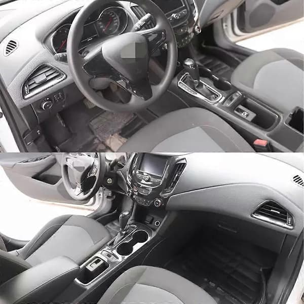 11 dele kulfiber interiør trim kit til Chevrolet Cruze 2017 2018 2019