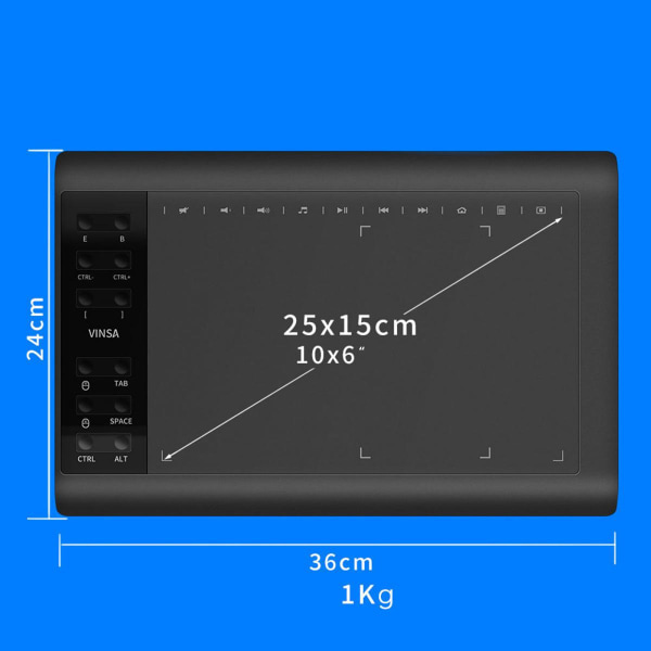 Skrivbordskonstdesign Digital grafik Ritning Tablett Tablett Penna Pad Val 3