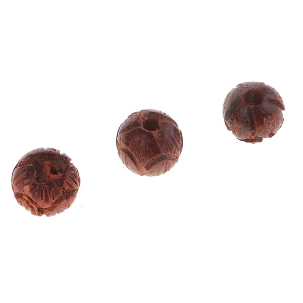 Sandelträ Snideri Lotus Runda Trä Mara Pärlor Distanspärlor DIY Smycken 6mm
