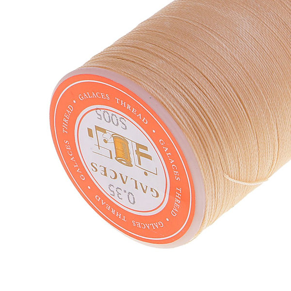 Polyester Rund Vaxad Tråd 0.35mm Sömnad DIY Hantverk Beige