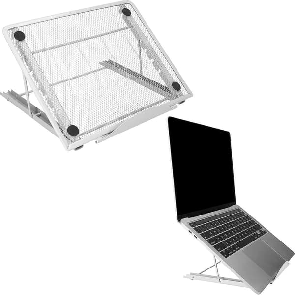 Laptopställ för Logitech Laptop PC/Laptop-skärm/surfplatta, laptopfäste, datortillbehör, vit