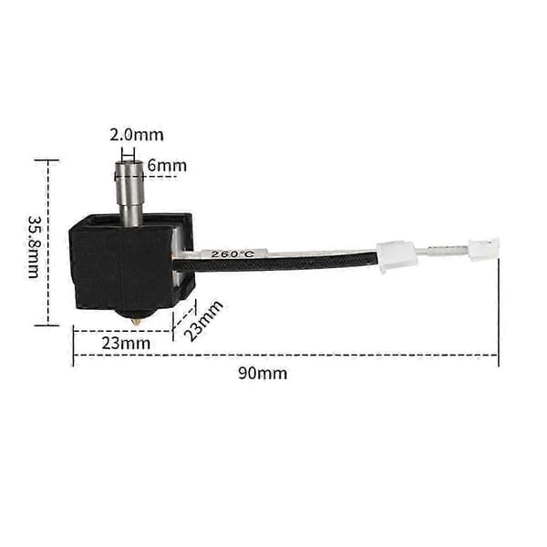 For 3 V3 SE Oppgrader Hotend Bimetall Heatbreak Aluminiumslegering Hals 3D Skrivehode J-Head for V3 SE