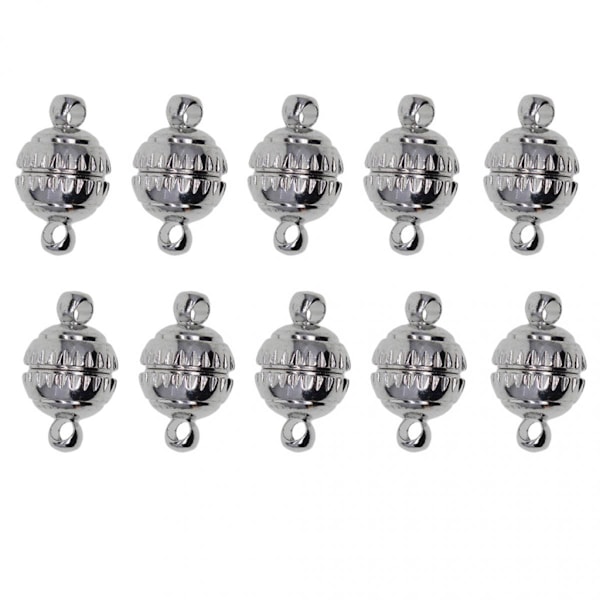 10 Set 8mm Graverade Magnetlås i Mässing Kopplingsset