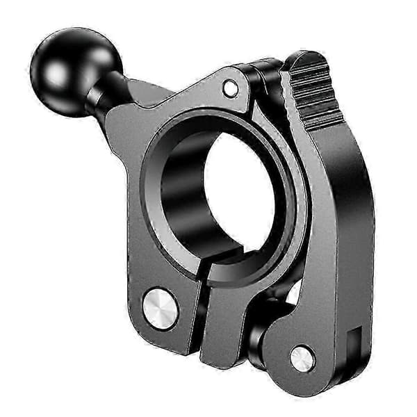 Motorcykelstyre monteringsbas med 17 mm kulhuvudstöd i aluminiumlegering Black 6.5X4.41cm